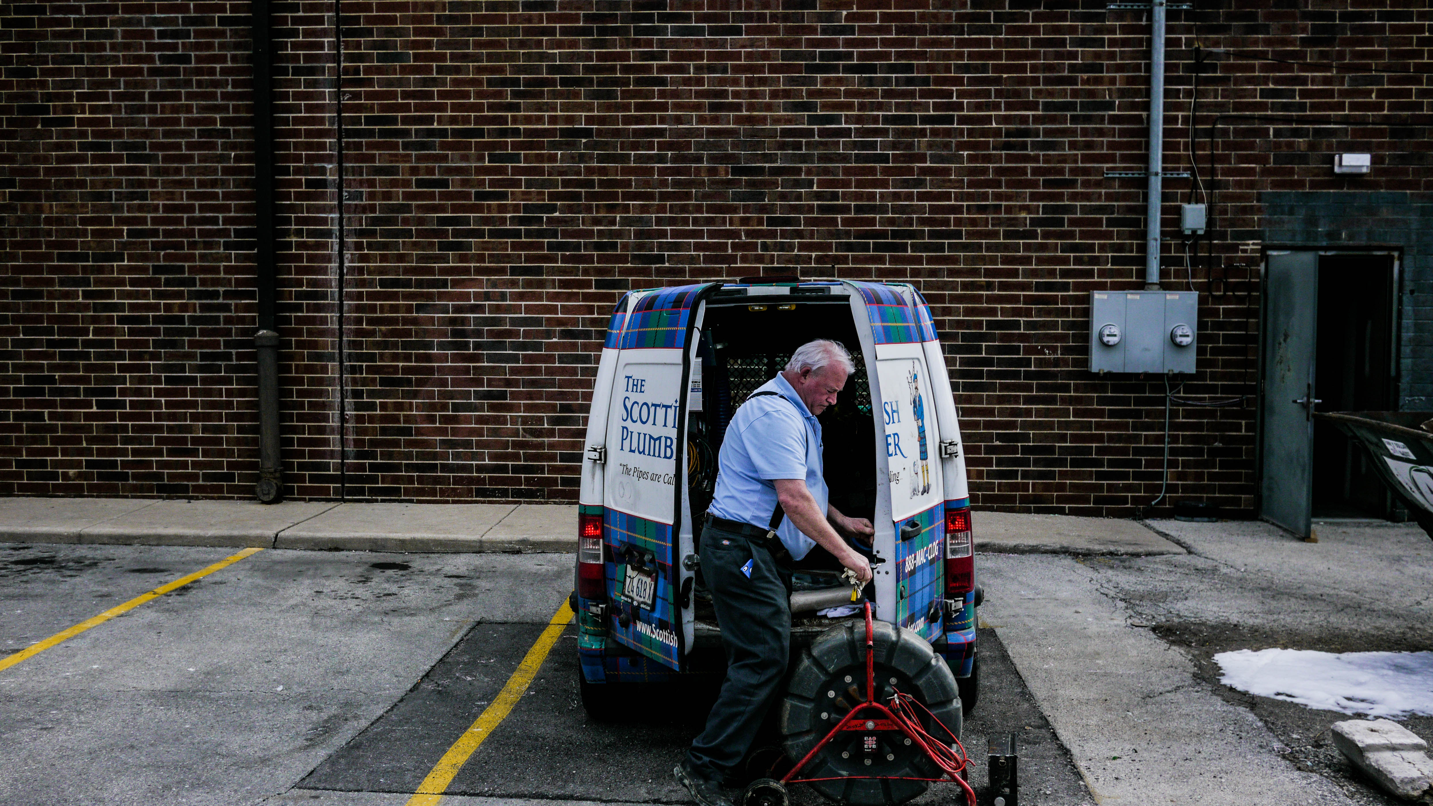 The Scottish Plumber rolls out his sewer camera